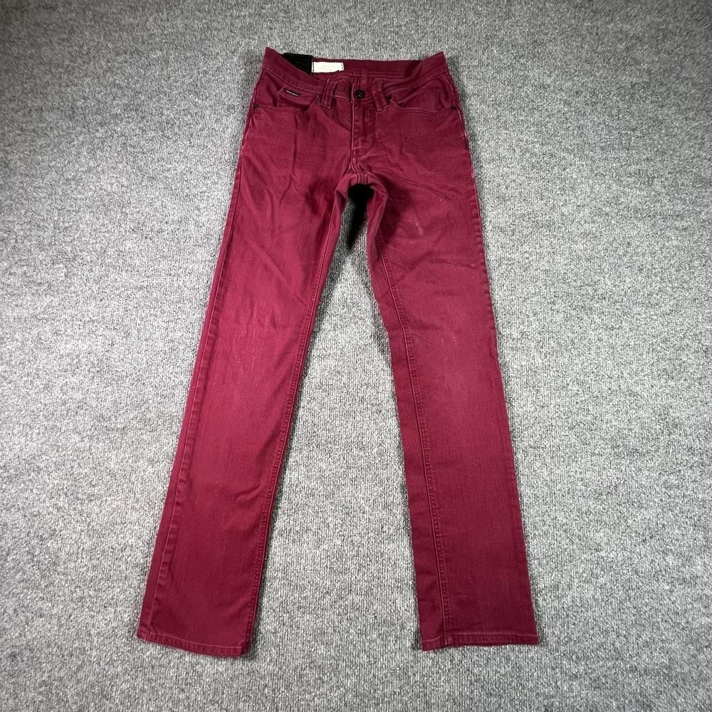 Empyre Skeletor Skinny Jeans Men's 28x30 Red Cotton Denim Workwear Stretch